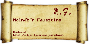 Molnár Fausztina névjegykártya